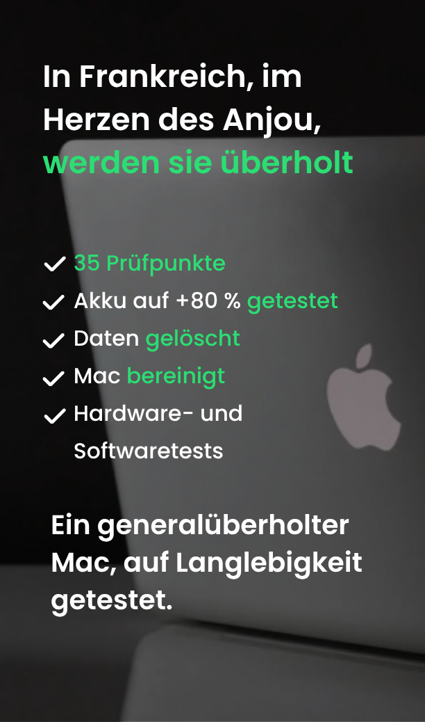 In Frankreich generalüberholtes Apple MacBook – 35 Prüfpunkte von Okamac